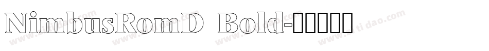 NimbusRomD Bold字体转换